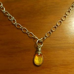 Handmade Silver Necklace with a Pineapple Charm.